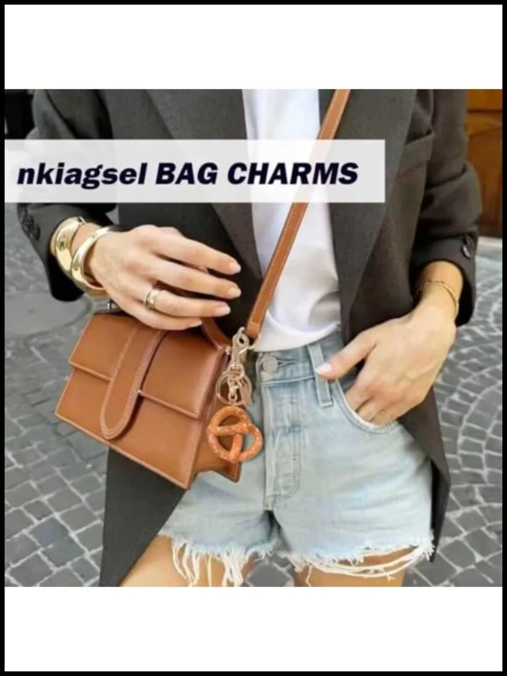 Cute Bag Charm for Handbags Purses Women Keychain Accessory